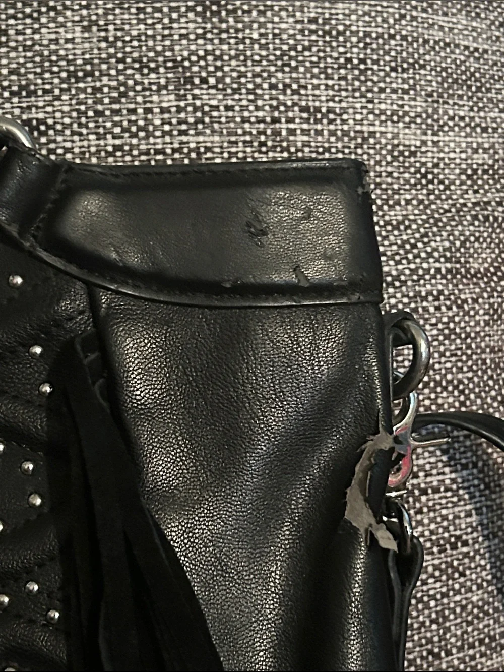 French Connection hardware carrying tote